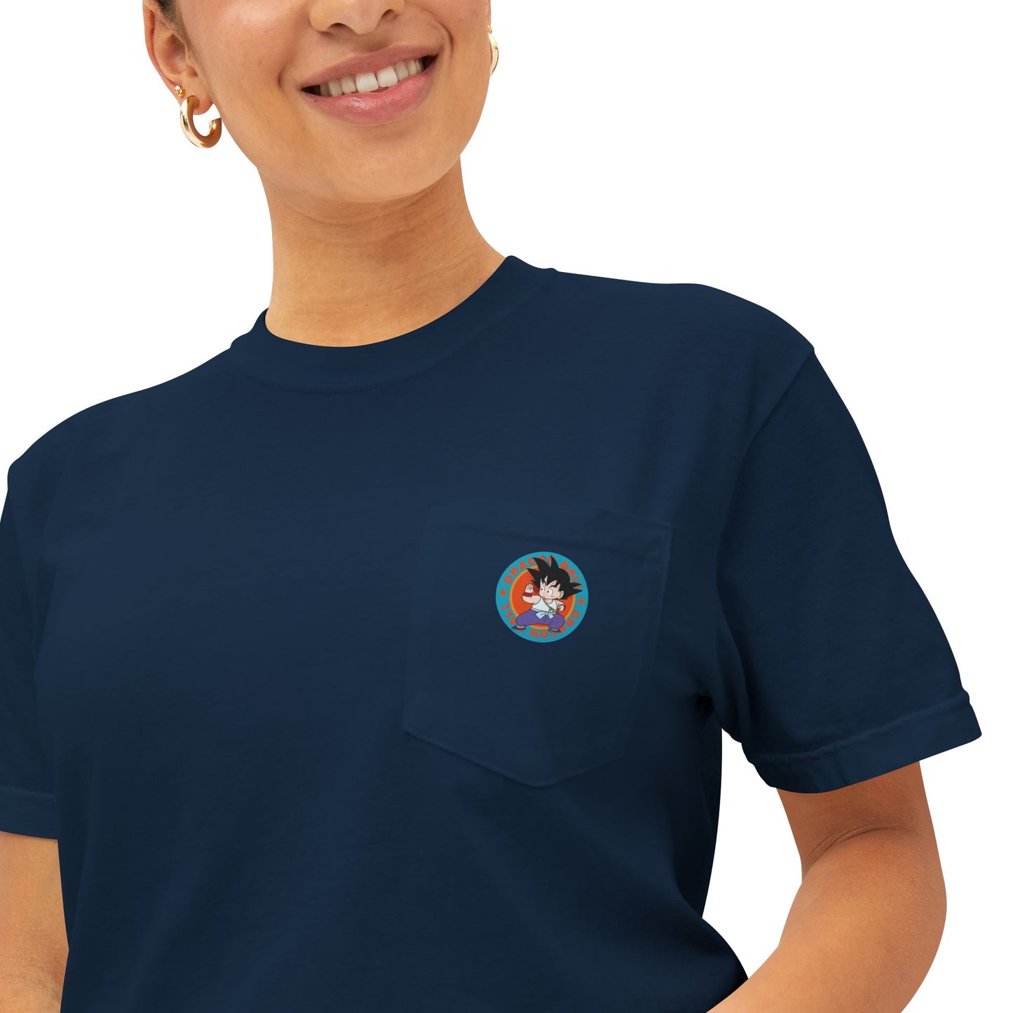 1980s Dragon Ball Bulma with Goku Unisex Heavy 100% Cotton T-Shirt